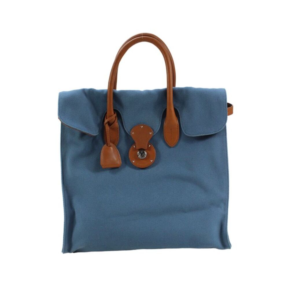 Ralph Lauren Womens Canvas Adjustable Shoulder Bag Blue